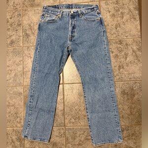 Levi Strauss 501 34x30 Blue Straight Leg Jeans
